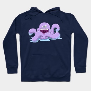 Purple Octopus With Water Hoodie